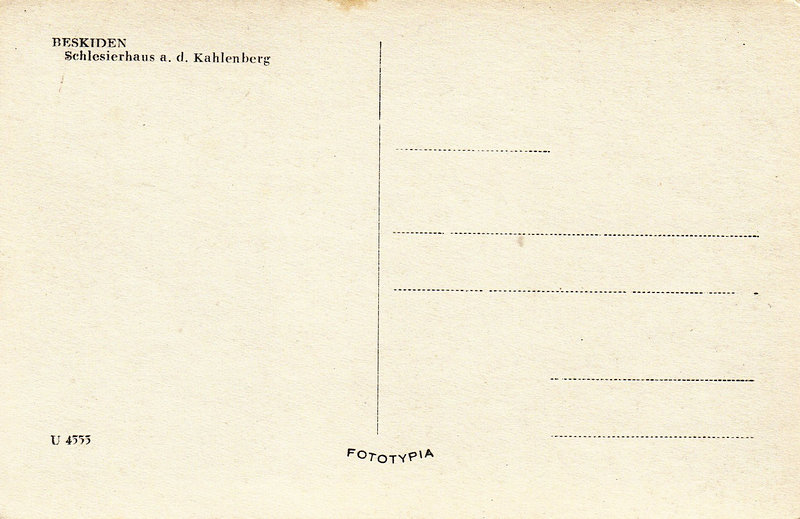 Beskiden - Schlesierhaus a. d. Kahlenberg