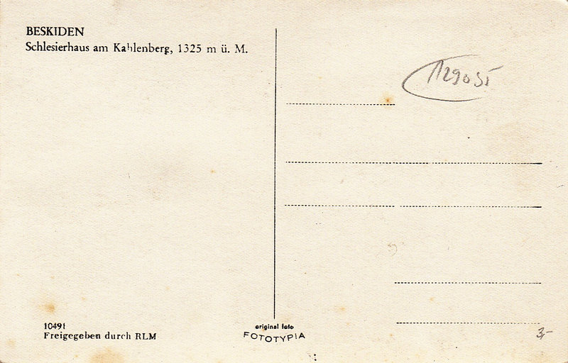 BESKIDEN - Schlesierhaus am Kablenberg, 1325 m ü. M.